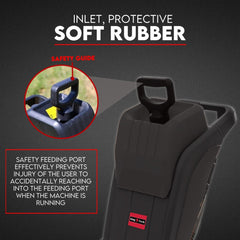 2500W Electric Garden Mulcher Shredder Portable Wood Chipper on Wheels w/ bag