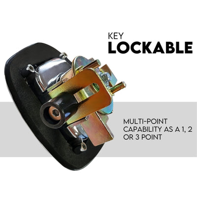 Black Whale Tail T Handle Lock Latch/Compression Lock Trailer Ute Toolbox