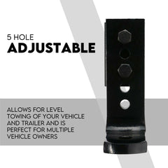 Adjustable Drop Towbar Tow Bar Ball Mount Tongue 2" Hitch Trailer 4000KG