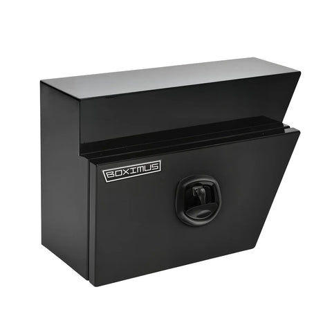 Under Tray Tool Box Underbody Pair Set 600mm Black Aluminium