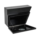 Under Tray Tool Box Underbody Pair Set 600mm Black Aluminium