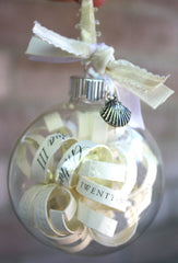 20 x Glass Bauble 8cm Diameter Round Clear with Silver Cap - table or tree centrepice personal memory theme craft gift