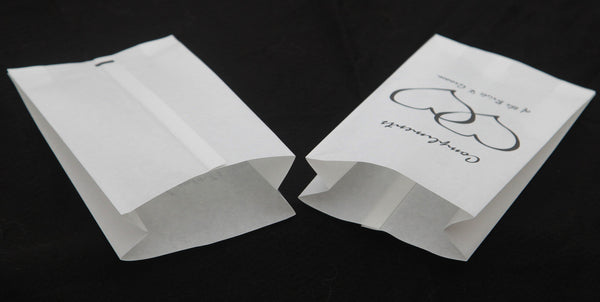 100 Pack Wedding Cake Bags Greaseproof Wax Paper Slice Take Home Favour Heart n Message