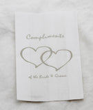 100 Pack Wedding Cake Bags Greaseproof Wax Paper Slice Take Home Favour Silver Heart n Message