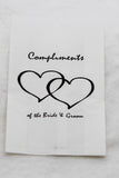 200 Pack Wedding Cake Bags Greaseproof Wax Paper Slice Take Home Favour Heart n Message