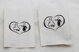 200 Pack Wedding Cake Bags Greaseproof Wax Paper Slice Take Home Favour Bride Groom in Heart