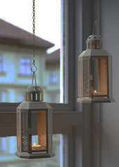 Dark Grey Metal Miners Lantern Summer Wedding Home Party Room Balconey Deck Decoration 21cm Tealight Candle