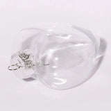50 Wholesale Pack Iridescent Glass Heart Ornaments Fillable Baubles for Christmas Party Wedding DIY Craft Decorations