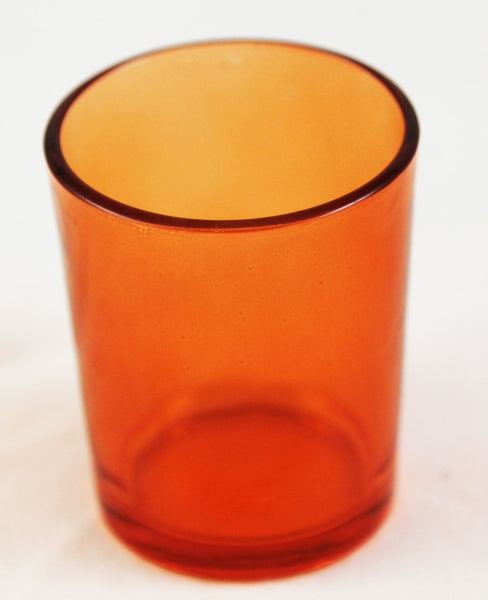 20 Pack Orange Glass Votive Tealight Candle Holders House Party Centerpiece Xmas Wedding Decor Glass Candlestick Party Decorations Bridal Baby Shower Event