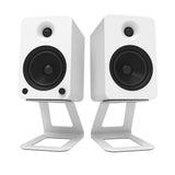 Kanto SE6W Elevated Desktop Speaker Stands for Large Speakers - Pair, White