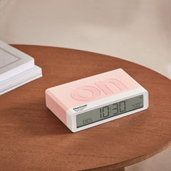 Lexon Flip Classic Reversible Alarm Clock PANTONE - Rose Pink