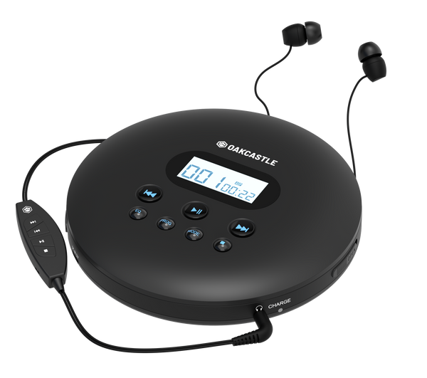 Majority Oakcastle CD100 Bluetooth Portable CD Player - Black