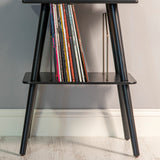 Victrola Eastwood II Turntable - Walnut + Turntable Stand Bundle - Black