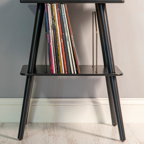 Victrola Eastwood II Turntable - Walnut + Turntable Stand Bundle - Black