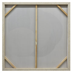 100X100cm Martian Geometrics Light Wood Framed Hand Painted Canvas Wall Art