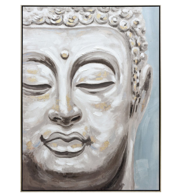90X120cm Serene Radiance Champagne Framed Canvas Wall Art