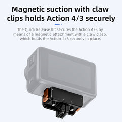 STARTRC Action 5 Pro Magnetic Adapter Mount for DJI Osmo Action 5 Pro/Action 4/Action 3 Quick Release Adapter with Connection Adapter Extension Base Accessories