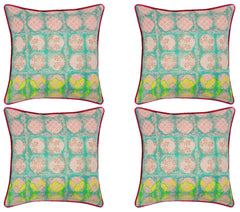 Pack of 4 Avia Fuchsia Cushion Covers Multicoloured Coloured
