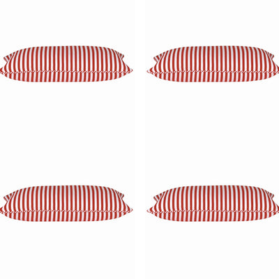 Pack of 4 Dandi Red & White Rectangle Cushion Covers