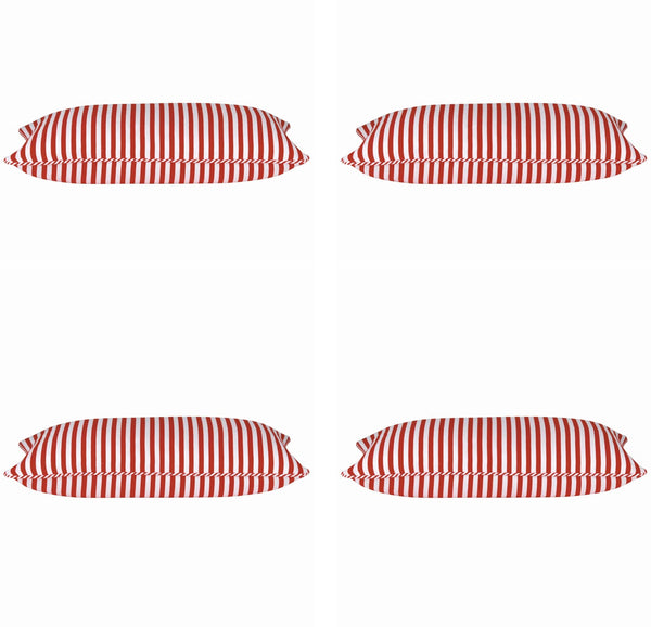Pack of 4 Dandi Red & White Rectangle Cushion Covers