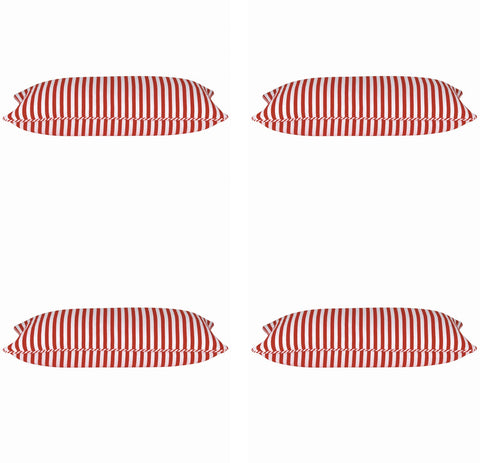 Pack of 4 Dandi Red & White Rectangle Cushion Covers
