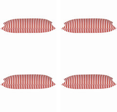 Pack of 4 Dandi Red & White Rectangle Cushion Covers