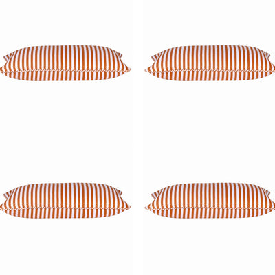Pack of 4 Dandi Orange & White Rectangle Cushion Covers