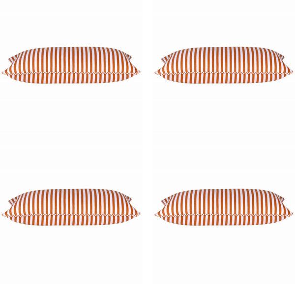 Pack of 4 Dandi Orange & White Rectangle Cushion Covers