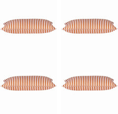 Pack of 4 Dandi Orange & White Rectangle Cushion Covers