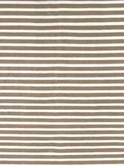 Beige cream striped cotton kilim rug190x250 cm