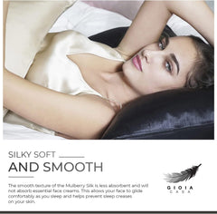 Luxury Pillowcase - 100% Pure Mulberry Silk on Both Sides - Black