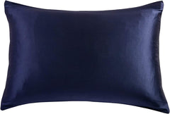 Luxury Pillowcase - 100% Pure Mulberry Silk on Both Sides - Navy