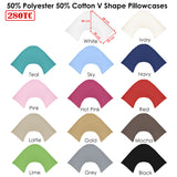 280TC Polyester Cotton V Shape Pillowcase Navy