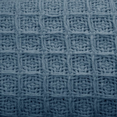 Cotton Waffle Blanket Dusk Blue Single