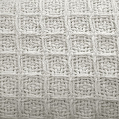 Cotton Waffle Blanket White Queen
