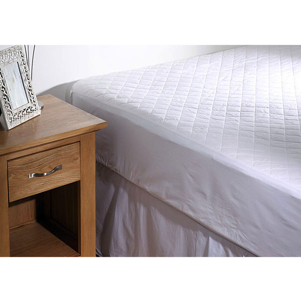 100% COTTON Quilted Mattress Protector 35cm Wall DOUBLE