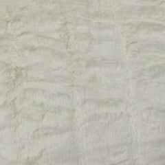 Harper Soft Ruched Pattern Faux Fur Throw Rug 127 x 152 cm Ivory
