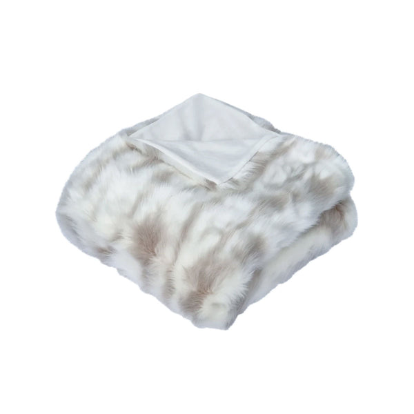 J Elliot Home Lynx Wild Cat Faux Fur Throw Rug 130 x 160cm