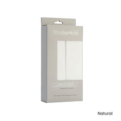 Set of 2 Little Bamboo Jersey Fitted Sheet Bassinet Size Natural