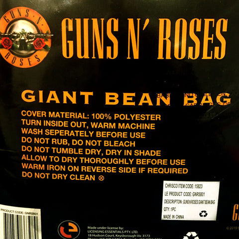 Guns N' Roses Giant Bean Bag Cover 140 x 180 cm