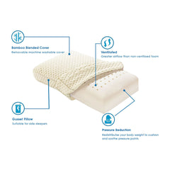 Alastairs Nature Basics Sleep System Memory Foam Gusset Pillow 65 x 40 x 13cm