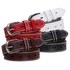 Classic Leather Belts for Women, Joyreap Genuine Leather Womens Belts Alloy Pin Buckle (Black)