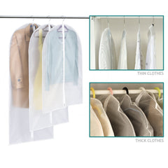 6Pcs Suit Dress Clothing Dust Cover Bag Jacket Wardrobe Storage Coat Protector (2M+2L+2XL)