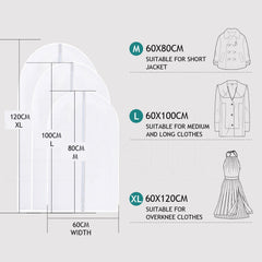 6Pcs Suit Dress Clothing Dust Cover Bag Jacket Wardrobe Storage Coat Protector (2M+2L+2XL)