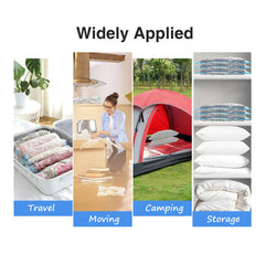 6 Pcs Set Vacuum Storage Bags Space Saver Seal Compressing Various Size with Air Pump(1S+2M+2L+1XL)
