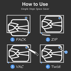 6 Pcs Set Vacuum Storage Bags Space Saver Seal Compressing Various Size with Air Pump(1S+2M+2L+1XL)