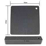 4 Pack Multi Purpose Silicone Insulation Mat Heat-Resistant Dishes Pads(Grey)