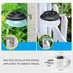 2PCS Monocrystalline solar panel LED Wall Lights for Fence Garden(Black)