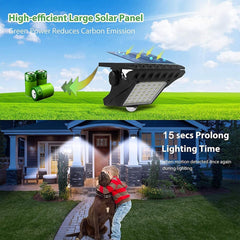 Clip-On Solar LED Light Outdoor Motion Sensor 45 LEDs IP65 Waterproof Security Wall Light