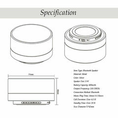 Bluetooth Speakers Portable Wireless Speaker Music Stereo Handsfree Rechargeable (Silver)